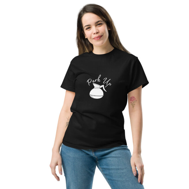 Perk Up Coffee T-Shirt - Fun Coffee Lover Tee - Image 5